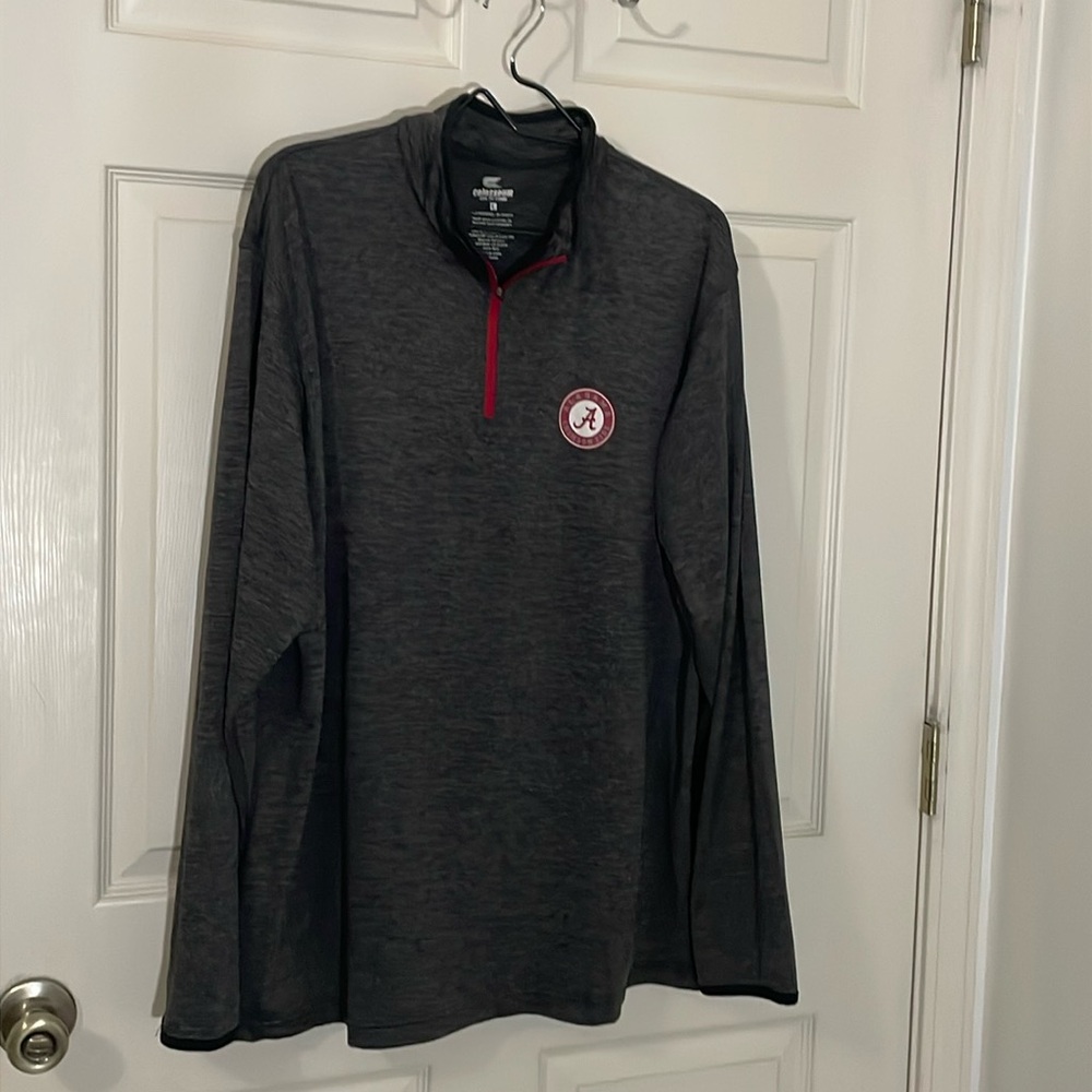 Colosseum Athletics Alabama Crimson Tide Long Sleeve 1/4 Zip Pullover Size Large